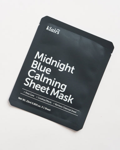 KLAIRS Midnight Blue Calming Sheet Mask Default Title | Real Beauty Outlet