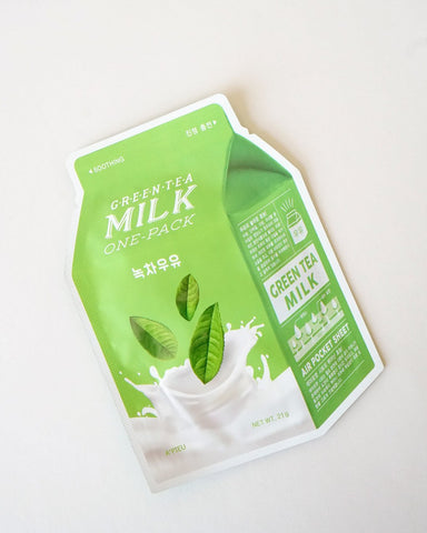 A'PIEU A'PIEU Green Tea Milk Sheet Mask 4 Pack Default Title | Real Beauty Outlet