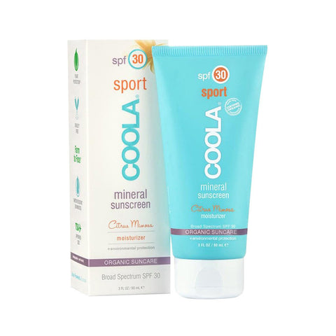 Coola Organic Sunscreen Mineral Sport SPF 30 Citrus Mimosa 3 oz | Real Beauty Outlet