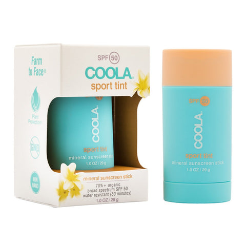 Coola Organic Sunscreen Mineral Sport SPF 50 Stick Tinted 1 oz | Real Beauty Outlet