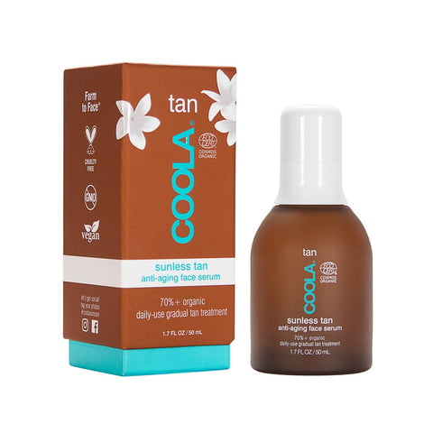 Coola Organic Sunscreen Sunless Tan Anti-Aging Face Serum 1.7 oz | Real Beauty Outlet