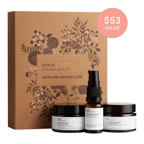 Evolve Organic Beauty Skincare Bestsellers Kit 3 Piece Set | Real Beauty Outlet