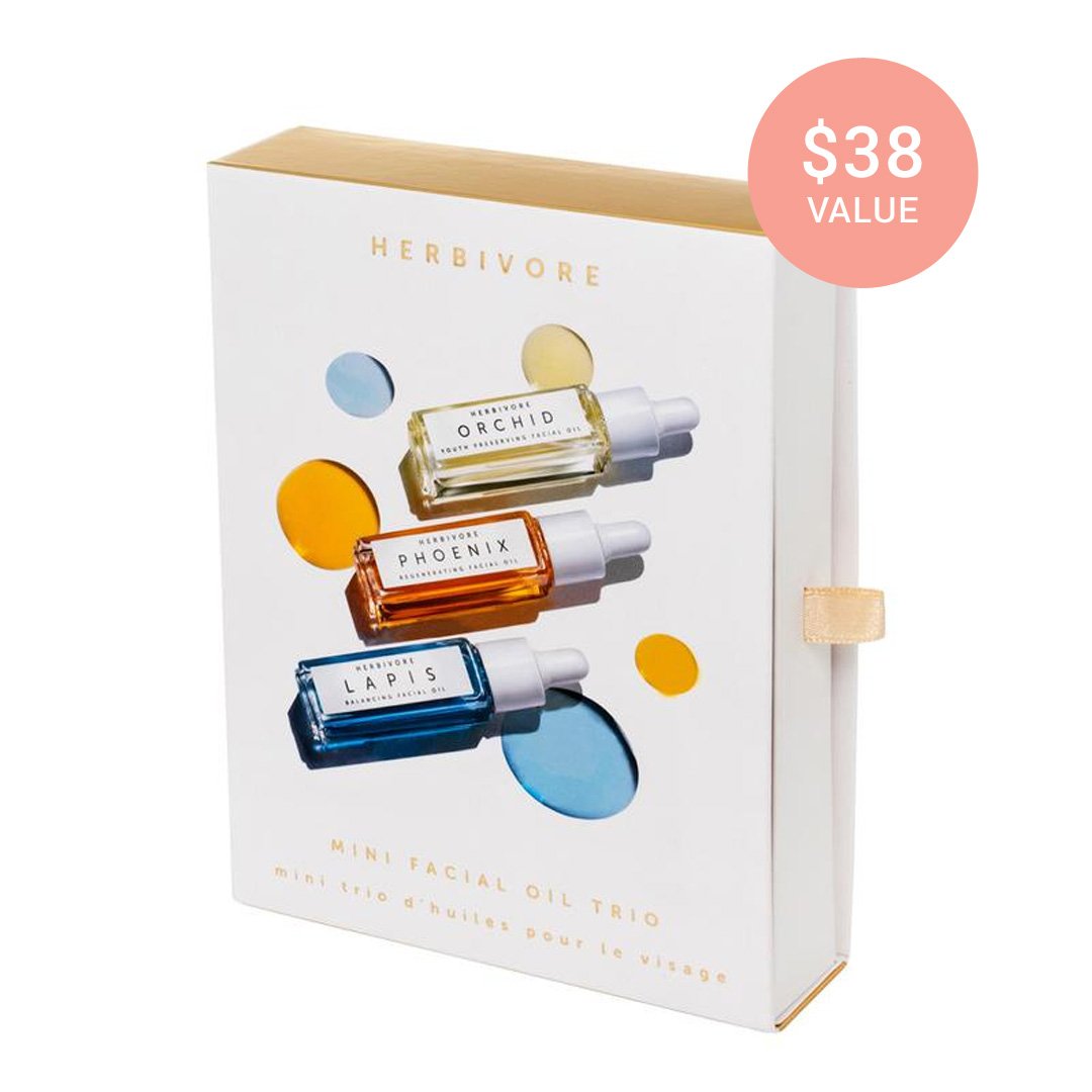 Herbivore Botanicals Mini Facial Oil Trio 3 piece set | Real Beauty Outlet