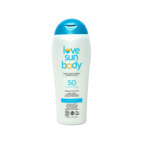 Love Sun Body Mineral Sunscreen SPF 50 Fragrance-Free 6.76 fl oz | Real Beauty Outlet