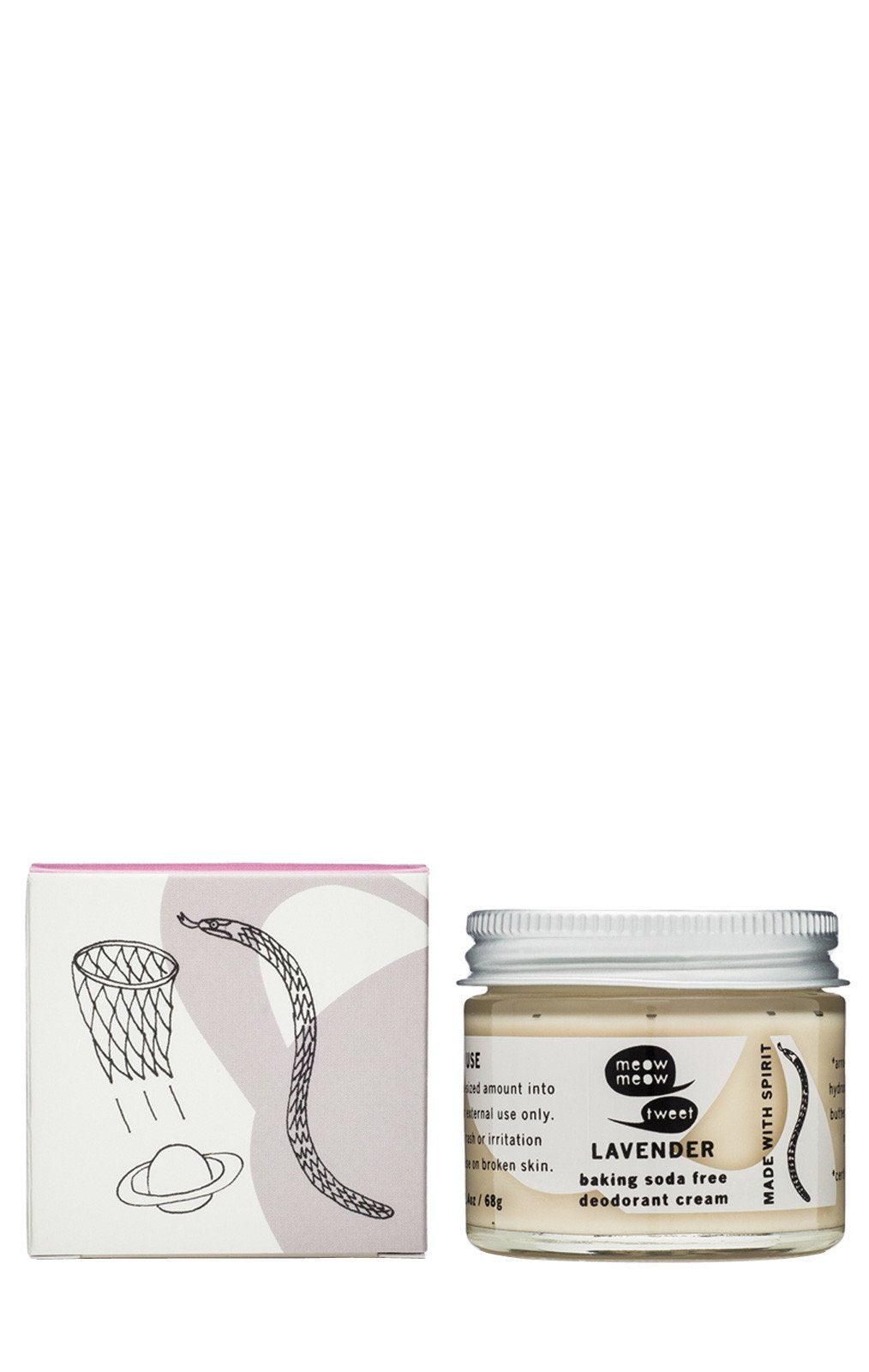 Meow Meow Tweet Baking Soda Free Deodorant Cream Lavender 2.4 oz | Real Beauty Outlet