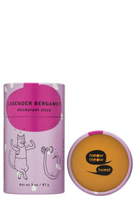 Meow Meow Tweet Deodorant Stick - Lavender Bergamot 3 oz | Real Beauty Outlet