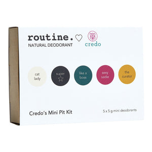 Routine Credo's Mini Pit Kit 5 Piece Set | Real Beauty Outlet