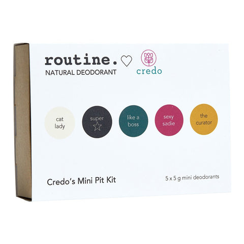 Routine Credo's Mini Pit Kit 5 Piece Set | Real Beauty Outlet