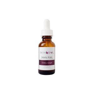SkinOwl Beauty Drops: AM Clary Sage 1 oz / 30 ml | Real Beauty Outlet