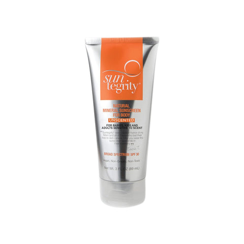 Suntegrity Natural Mineral Sunscreen SPF 30 Unscented Body 3 oz | Real Beauty Outlet