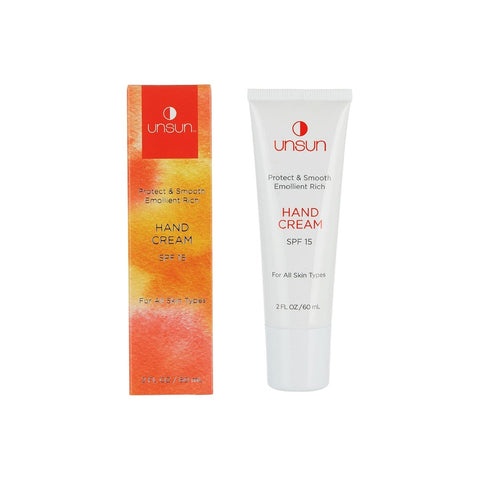 Unsun Cosmetics Protect & Smooth Emollient Rich Hand Cream SPF 15 2 fl oz | Real Beauty Outlet