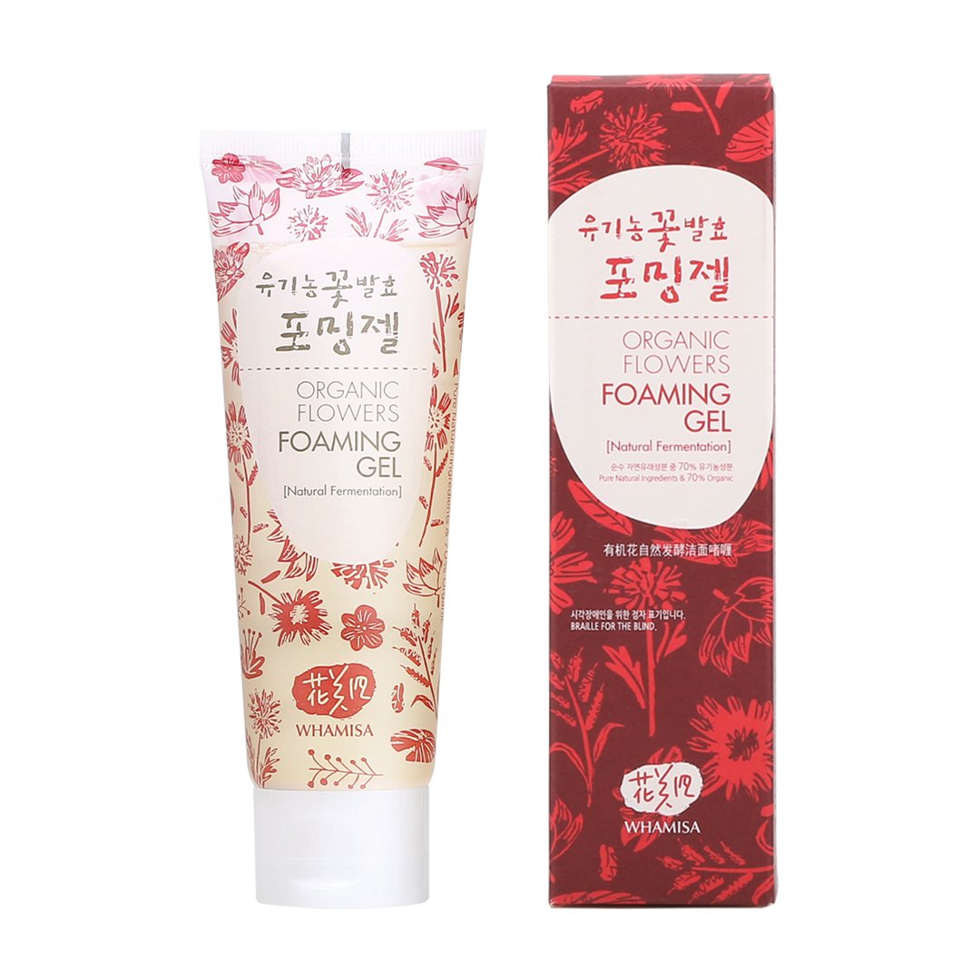 Whamisa Organic Flowers Foaming Gel 4.6 oz | Real Beauty Outlet